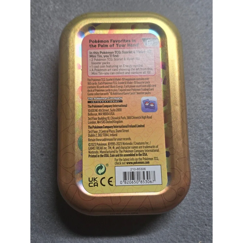 EMPTY Pokemon TCG Scarlet & Violet 151 Mini Tin Alakazam Kadabra Collectible Tin